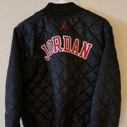 Nike Jordan Jumpman Boys Quilted Black Bomber Jacket Size Youth XL