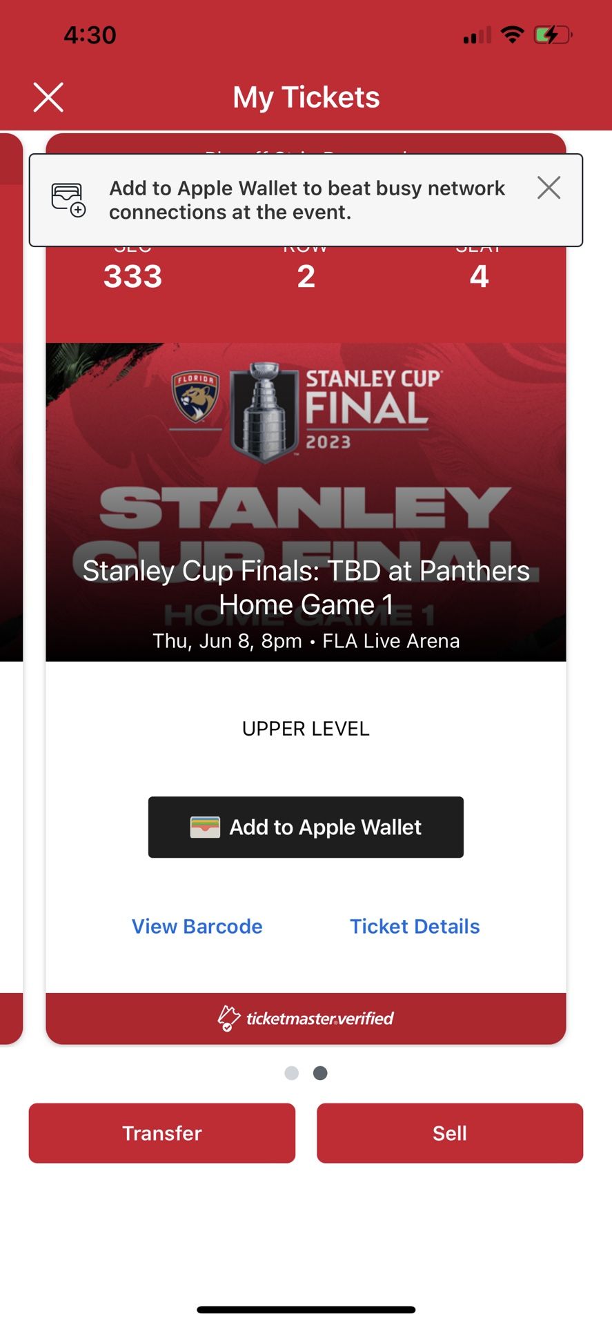 Panthers Stanley Cup Finals Tickets 