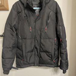 Down Fkow Youth Black Down Jacket, Size L