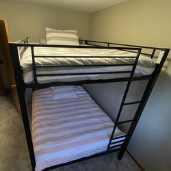 Full Size Bunk Bed Including Two High End Mattress 