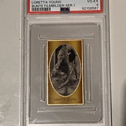 1936 Cigaretten Bilderdienst Bunte Filmbilder Series 1 Loretta Young #229 PSA 4