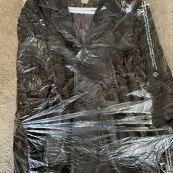 Roots Male 100% Leather Jacket XXXL For Sale $100.00