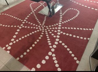 Red area rug