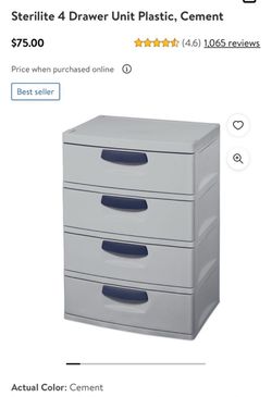 Sterilite 4 Drawer Cabinet