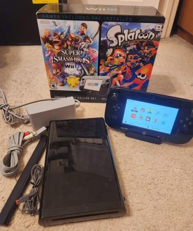 NEW NINTENDO Wii U 32GB + GAMEPAD + ALL CABLES + WARRANTY + 3 GAMES