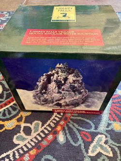 Liberty Falls Village-Mount Sinclair Water Fountain! new in original box