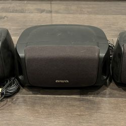 AIWA STEREO 3 SPEAKER SYSTEM WALL MOUNTABLE SX-C406 AND SX-R230