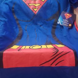 Supergirl Women Shirt Top Large Dress Size 14-16 Cape Halloween  Costume 