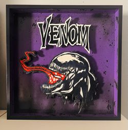 Custom Made Venom Shadow Box Art