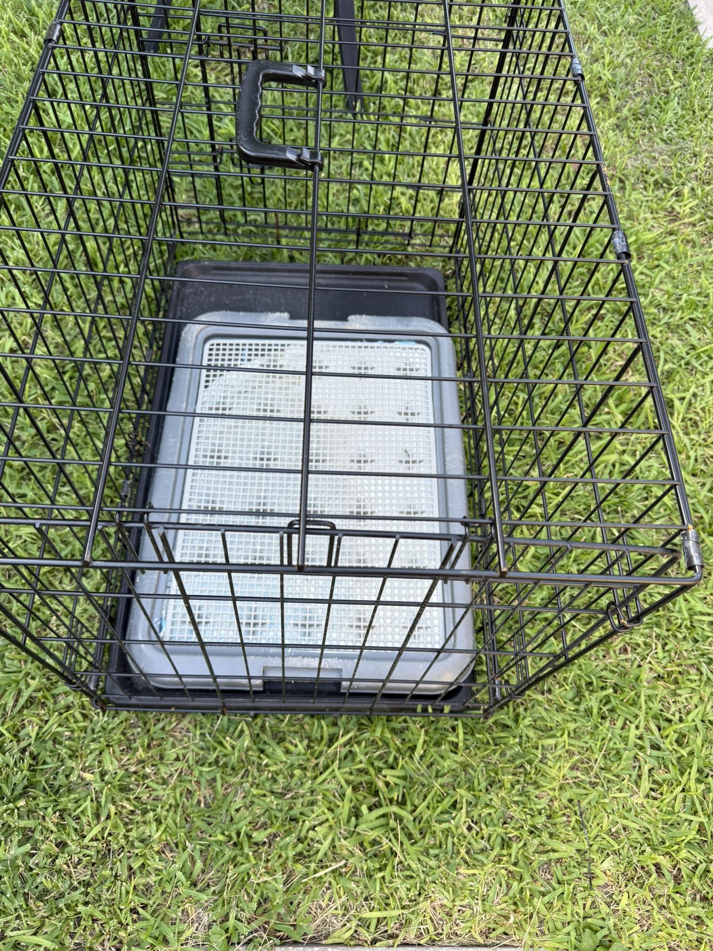Collapsible Pet Crate, Wired, w/ Training Pad Holder