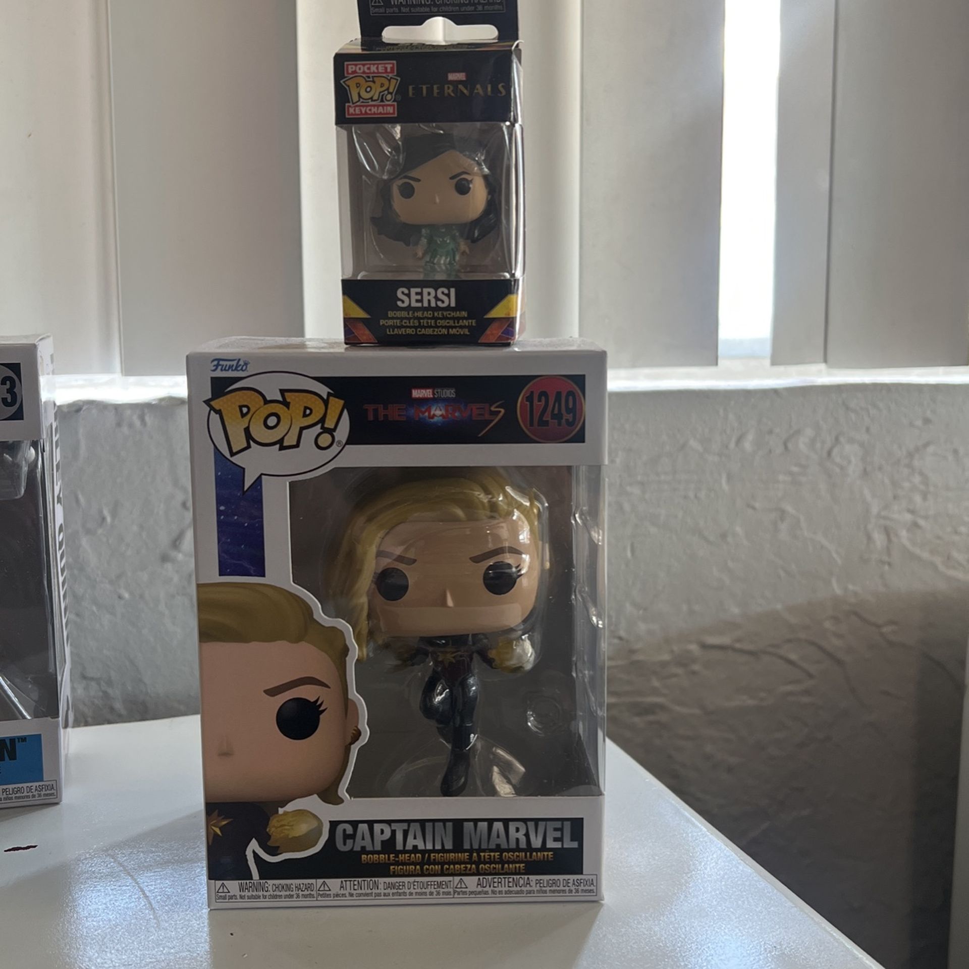 Funko pop Captain Marvel And Sersi  Eternals 