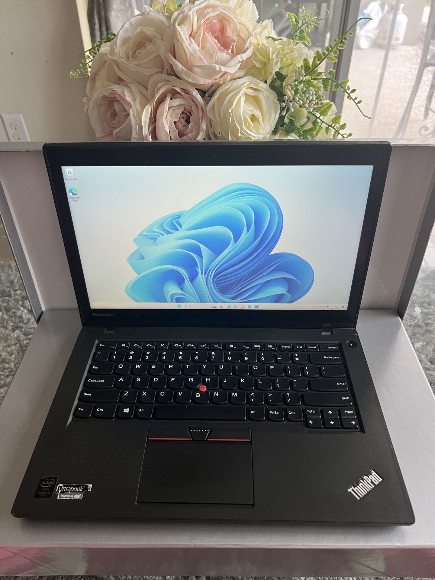 Touchscreen Lenovo ThinkPad T450 Laptop Intel i5 8GB RAM 240GB SSD w/ Charger - $119