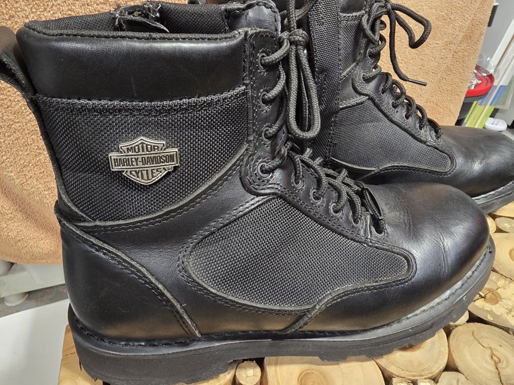 Men Boots Leather HARLEY DAVIDSON boots