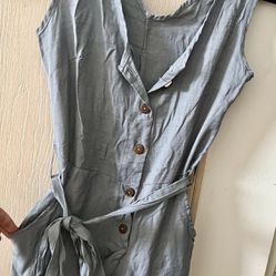 Button Up Romper (with pockets!)