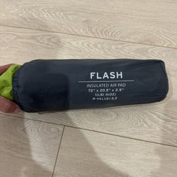 REI Flash Insulated Air Sleeping Pad Green Inflatable Camping Hiking 20.5” x 73”