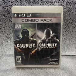 Call Of Duty Black Ops 1 & 2 Combo Pack Sony PlayStation 3 PS3, TESTED & WORKING!