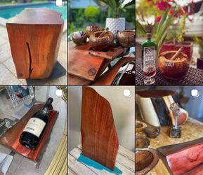 Wood decor/ driftwood / floating coconut ashtrays