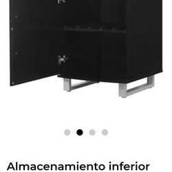 Modern Black Accent Cabinet / Wine & Storage Unit - Great Condition