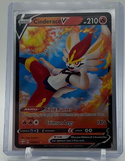 Pokemon cards Cinderace v, cinderace v, galarian cursola v, tyranitar v promo, krookodile ex. Lot (5) good condition