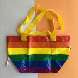 IKEA Pride Tote Shopping Groceries Bag LGBTQ Rainbow