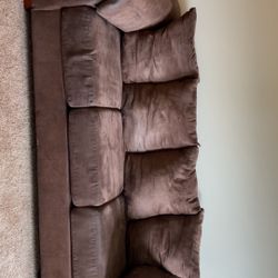 Suede Brown Couch 