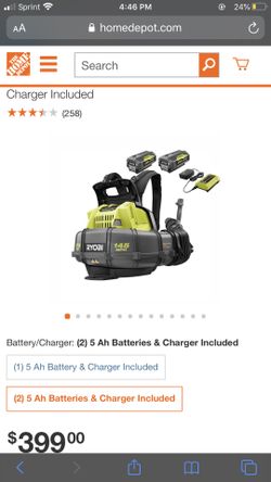Ryobi back pack blower brand new