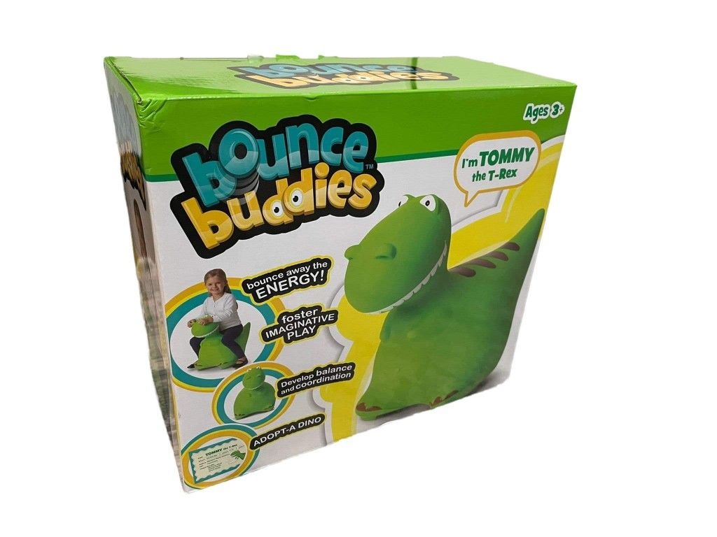 Bounce Buddies Dino: Tommy the T-Rex Ride-on Inflatable Bouncer - Space Hopper