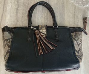 Leather And Snake Print Brighton Handbag $25.00