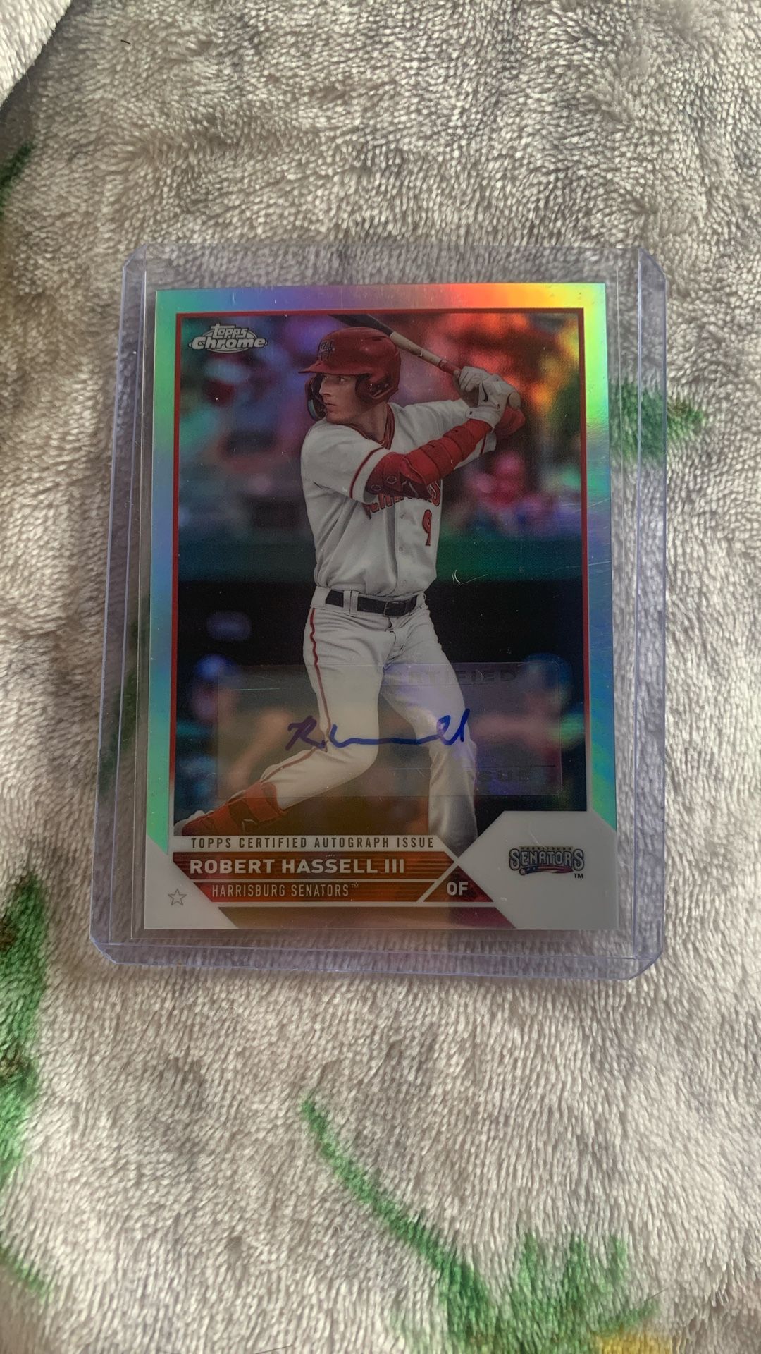 Robert Hassell Autographed MLB Trading Card