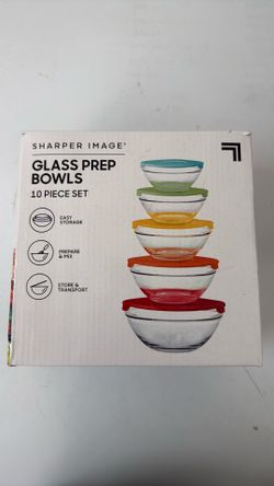 Sharper Image - 10 Piece Glass Prep Bowls