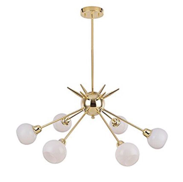 White and gold chandelier