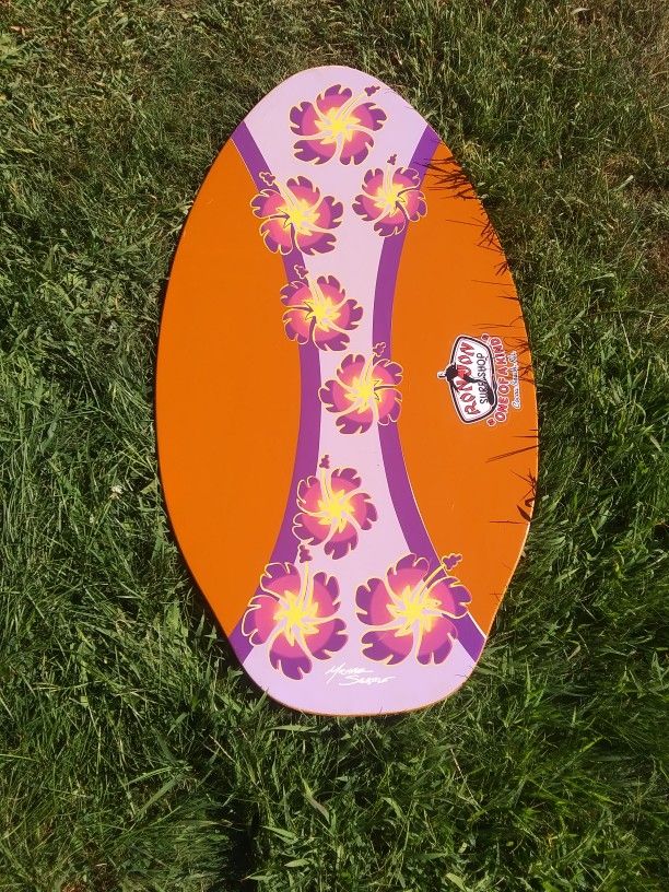 Vintage Ron Jon Surf Shoo Wood Skimboard Boogie Board Man Cave Tiki Bar Decor Signed