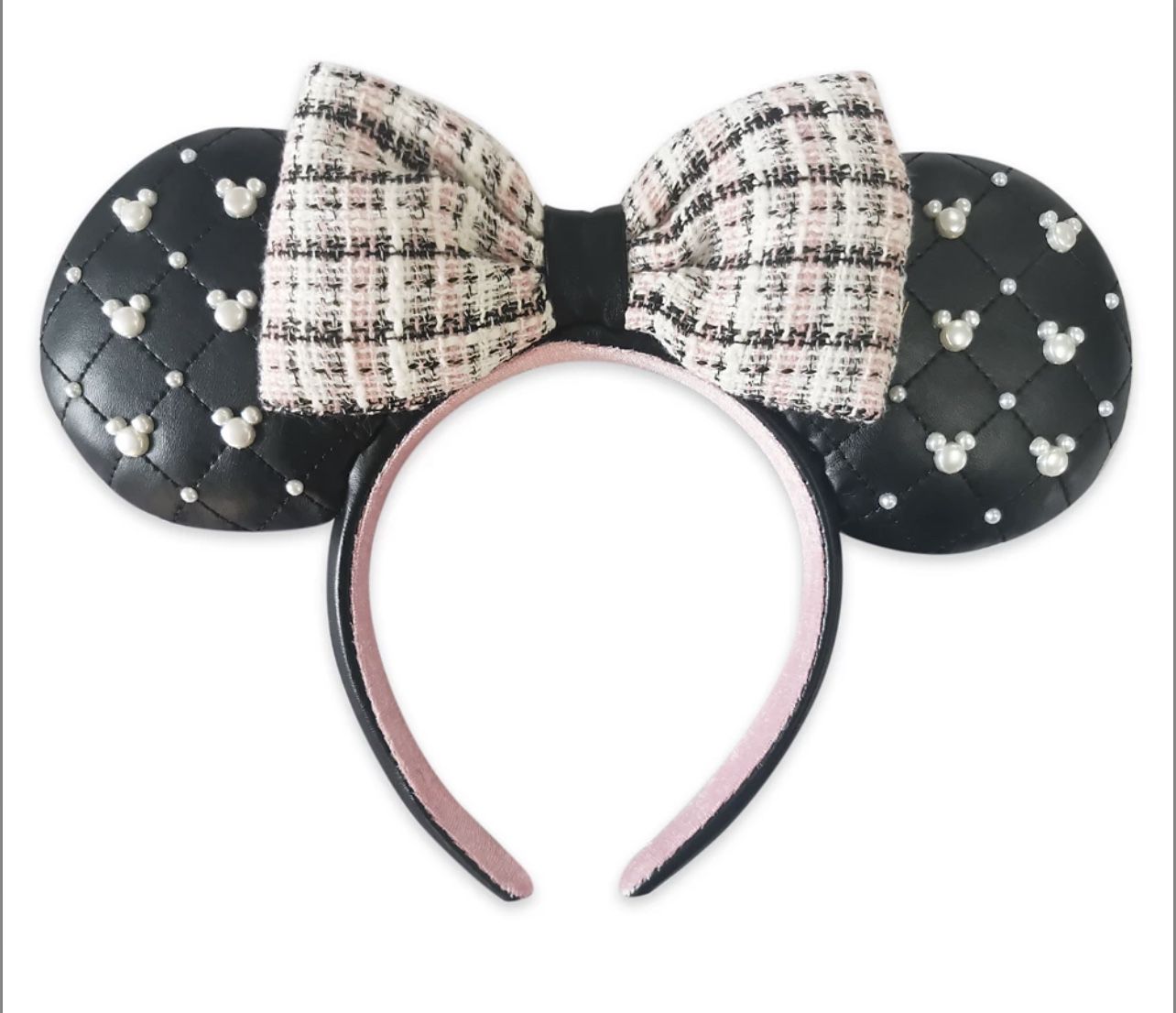 Minnie Mouse Ear Headband With Bow - Tweed & Pearl 