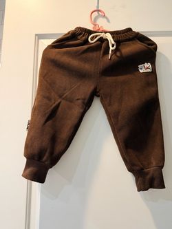 Kids Brown Corduroy Jogger Pants