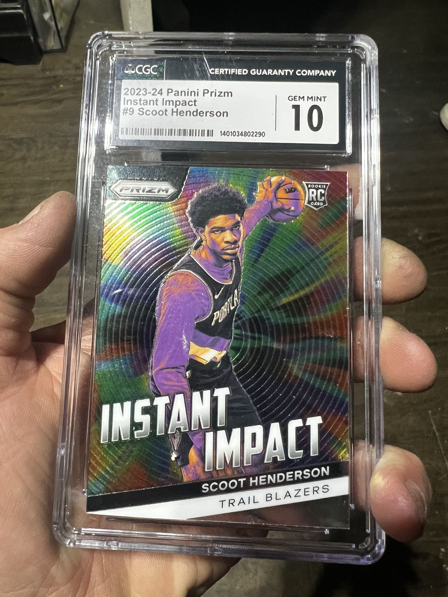 2023-24 Panini Prizm Instant Impact # 9 Scoot Henderson Gem Mint 10
