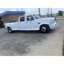 97 Ford 350 White Diesel Power Stroke Turbo Dolly. Mile