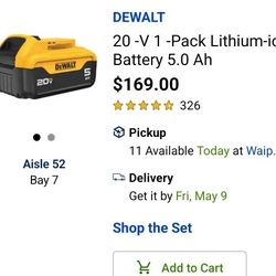 Brand New Dewalt 20volt 5ah Batteries. $65 Each