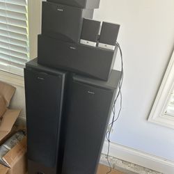 Vintage Disc Player & Stereo Set With Speakers. 