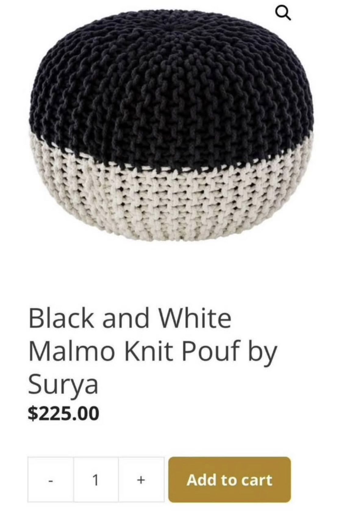 Ottoman Bench Pouf Footstool - NWT