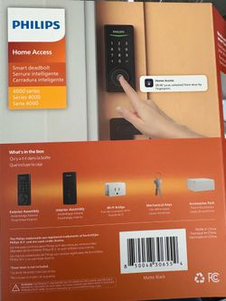 Philips 4000 Series Wi-Fi Smart Fingerprint Deadbolt w/ Handle