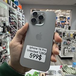 Iphone 16 Pro factory unlocked 128 GB plus star warranty plus free charger