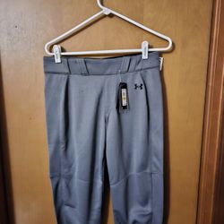 New Under Armour Women's Vanish Fastpitch Softball Pants Grey/Black Size M