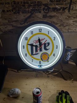 Two Electric Working Fluorescent Tube Light Signs.