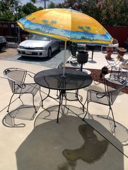 Patio table with chairs