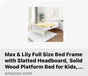 Max & Lily Full Size Solid Wood Bed Frame