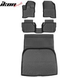 Fits 2011-2016 Lincoln MKS TPE All Weather Floor Mats Carpets+ Rear Trunk Mat Liners