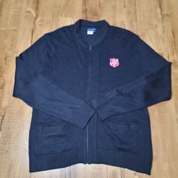 Vtg Salvation Army Full-Zip Sweater 