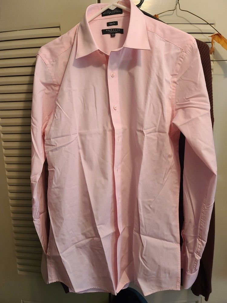 Slik Fit Pink Dress Shirt