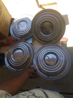 Hubcaps 15",  1956 Desoto, Antique & Original