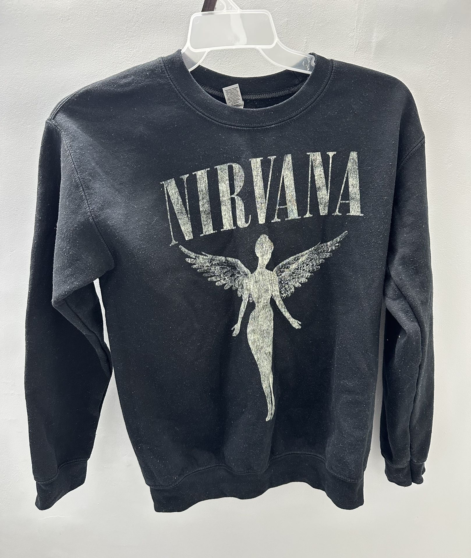 Nirvana In Utero Live ‘93 Tour Black Pullover Sweatshirt Adult Size Small 